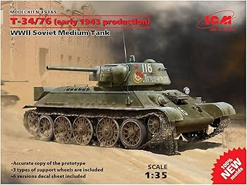 ICM 1/35 T-35 戦車　完成品　模型　プラモデル Amazon | ICM 1/35 ソビエト T-34/76 1943 初期型 プラモデル
